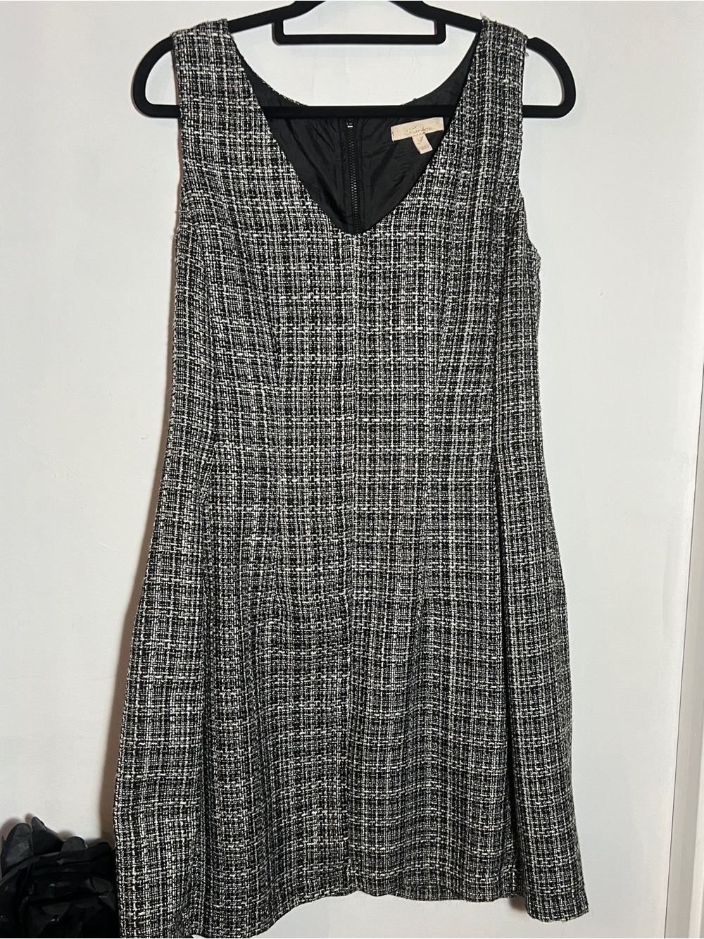 Monteau Black & White Tweed Dress